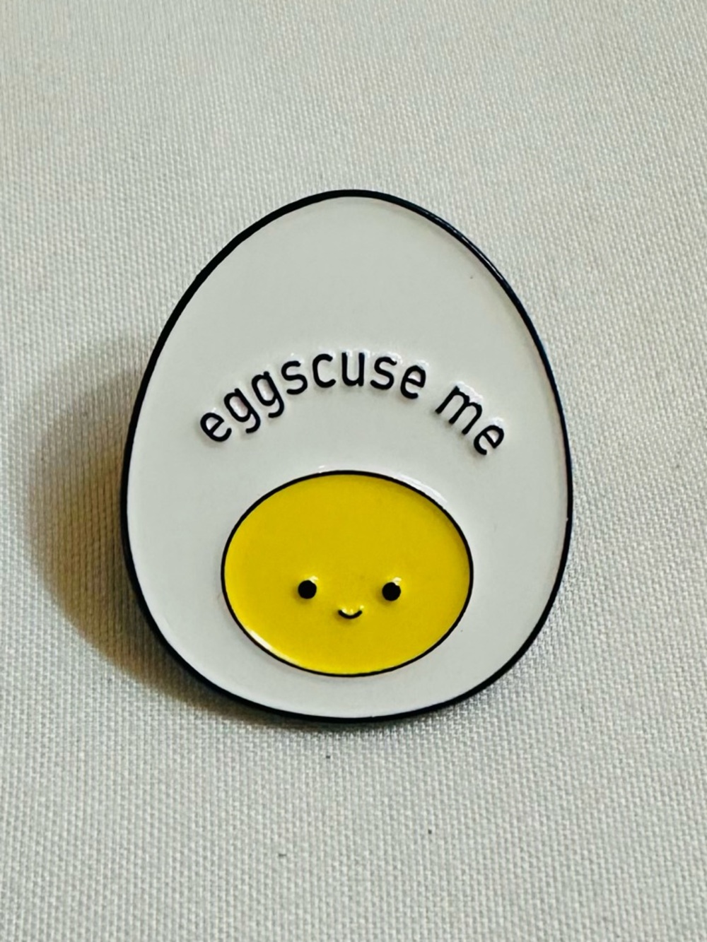 Eggscuse Me Pin